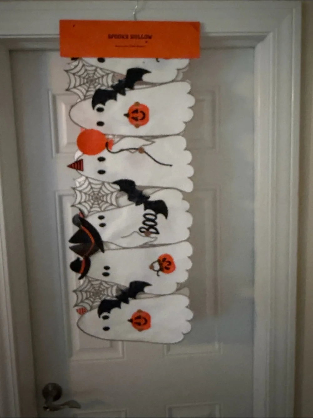 Spooky Hollow Halloween Ghosts & Bats Table Runner